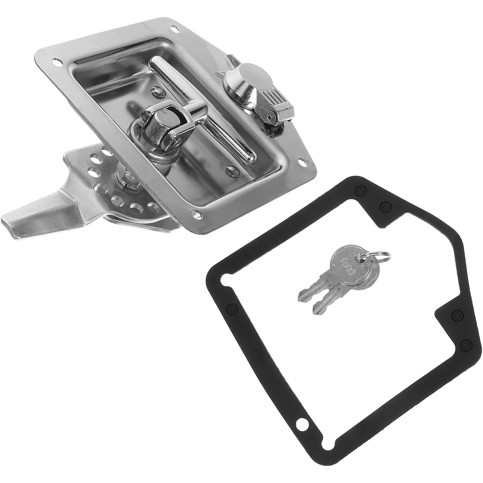 

Stainless Steel Distribution Box Lock T-shaped Toolbox Paddle Truck Screen ATV Trailer Door Latch Zinc Alloy Practical Easy