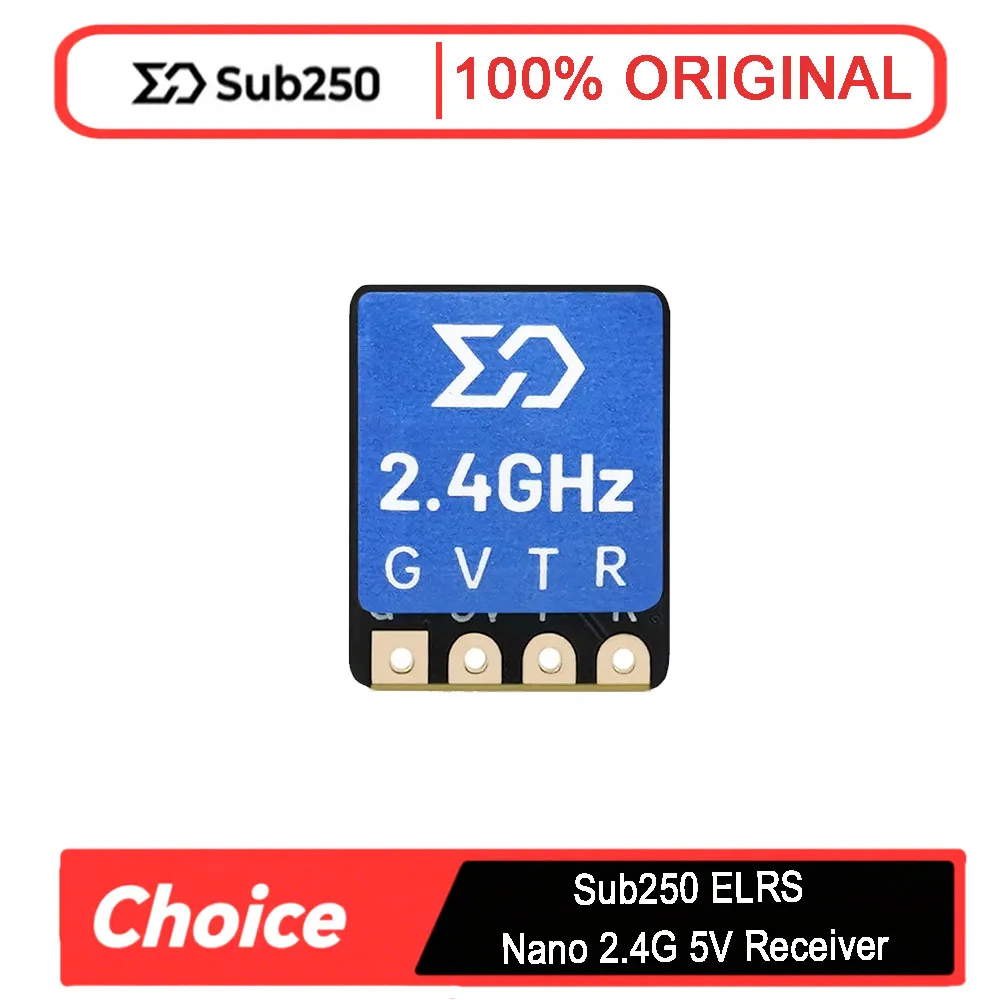 

Sub250 ELRS Nano 2.4G 5V RX - ExpressLRS 2.4GHz Lightweight Receiver for FPV Drone/Multicopter/RC Car Upgrades