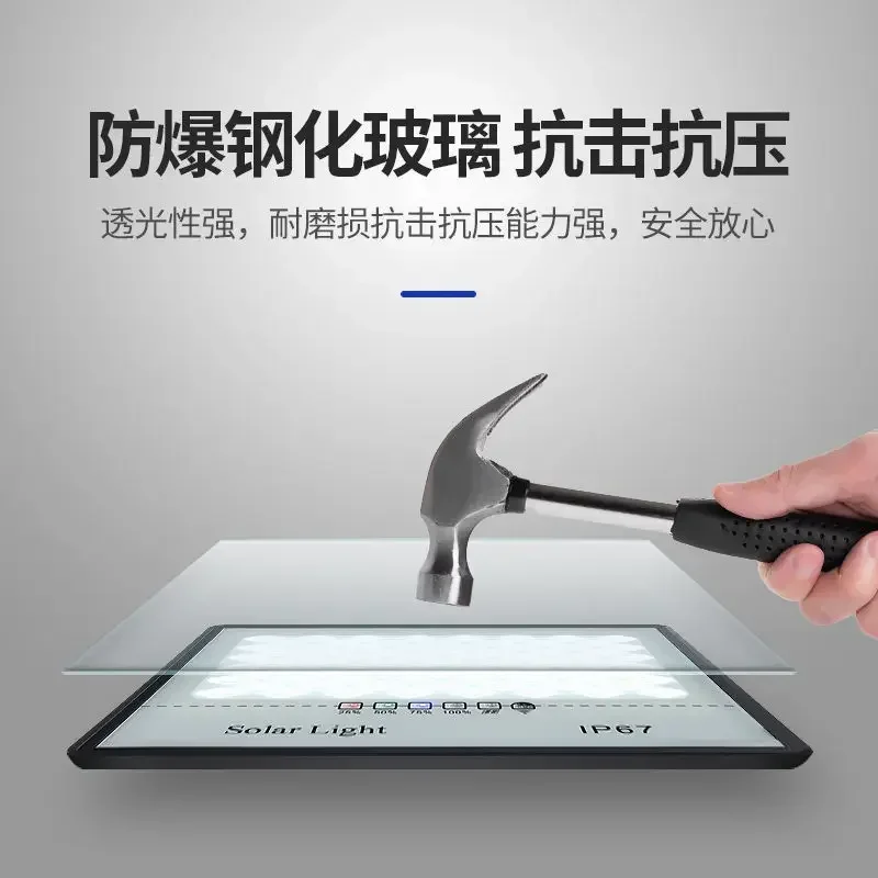 100/200/300W Solar Lamp Outdoor Waterproof Spotlight Led Light Outdoor Lamp with Remote Control Solar Street Lamp Light Control