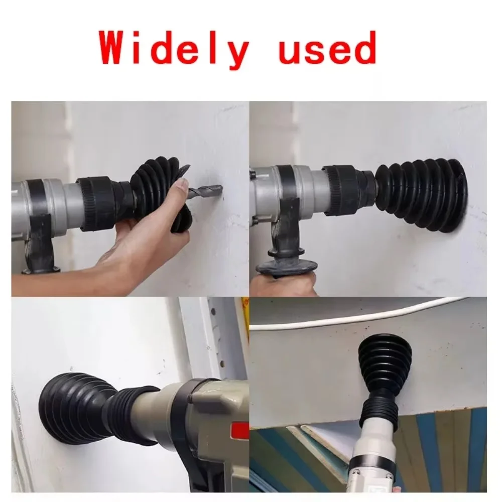 

Защитный кожух-пылесборник для сверлильных работ, пластик и губка, резиновые нескользящие накладки, черный