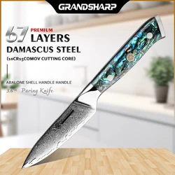 Grandsharp Kitchen Knives Chef's Knife Paring Peeling Cutting Cooking Tools 67 Layers Japanese Damascus Stainless Steel NEW