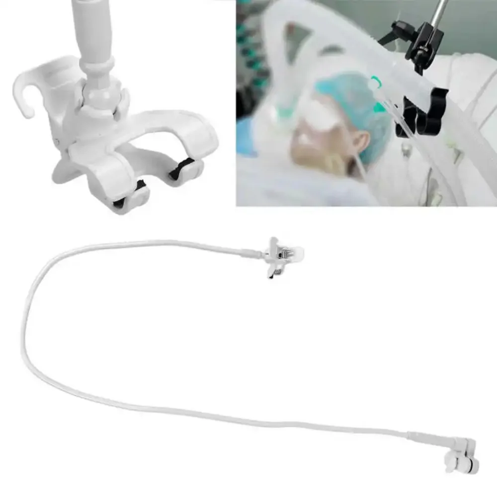 Medical Hose Holder Hanger Stainless Steel Tube Lift Pipe Sturdy Supports Mask Avoid Tangled Prevent Blockage Fix Bedsdie Tables