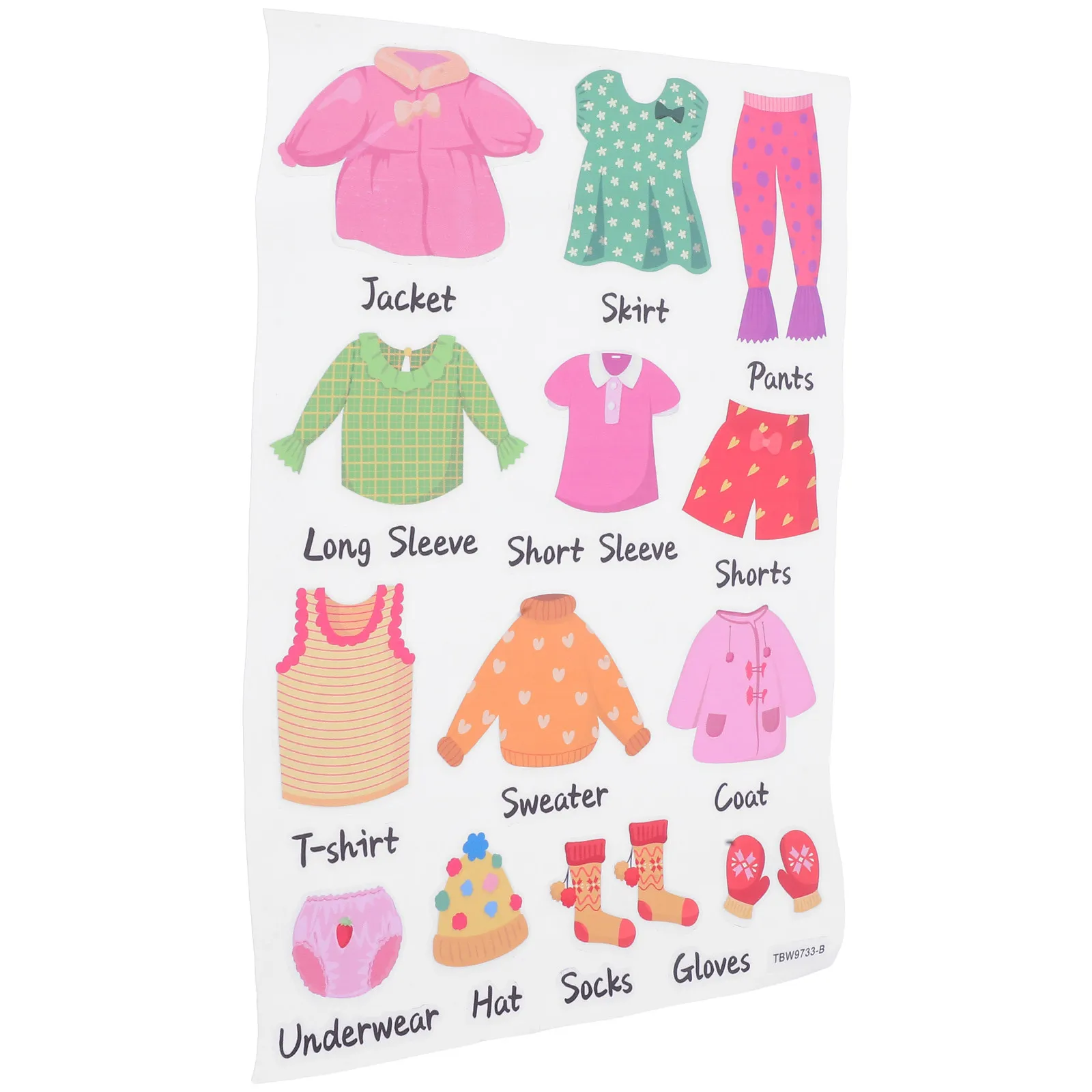 1Set PVC Clothing Labels for Kids Clothes Classification Stickers Wardrobe Dresser Cabinet Nursery Room Decor Easy Peel Stick