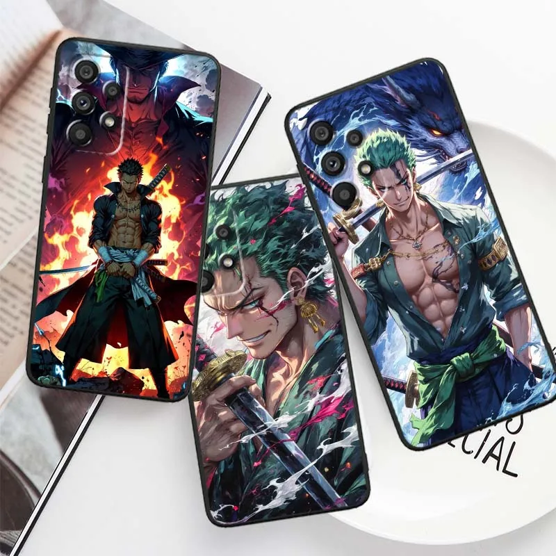 

One Piece Handsome Zoro For Samsung A41 A35 A34 A33 A32 A25 A24 A23 A06 A05 A04 Note 10 20 Ultra 5G Black Phone Case