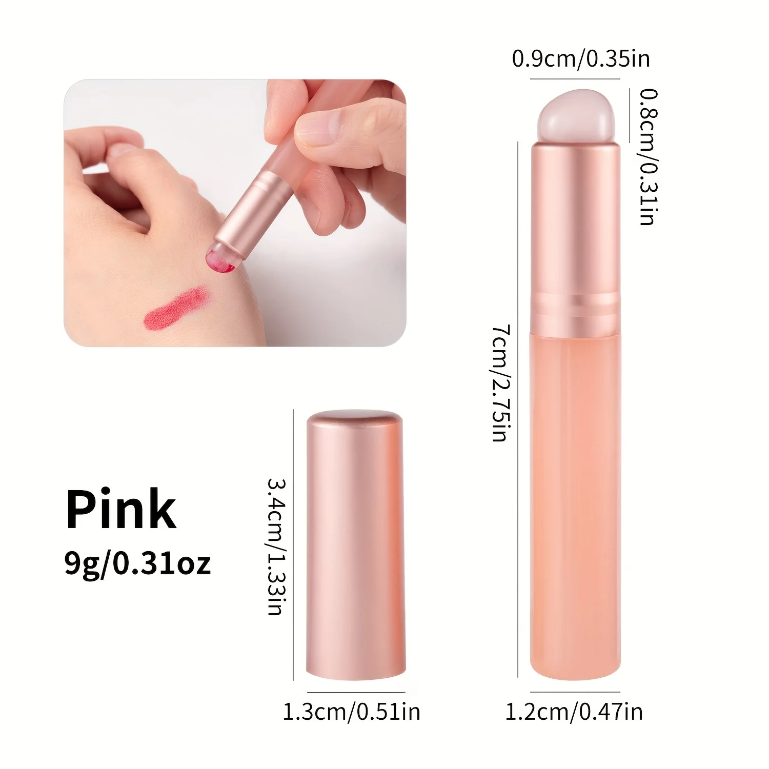 Jelly-Pink Silicone Nail Brush, Reusable, Soft Round Tip, Suitable For Diy Gel Nail Polish, Perfect For Girls Who Love Nail Art.