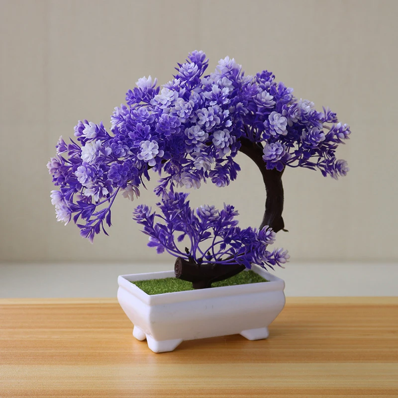 New Simulation Fake Potted Bonsai Tree Artificial Plant Desk Ornament Artificial Plant Bonsai Small Tree Pot Home Decoration