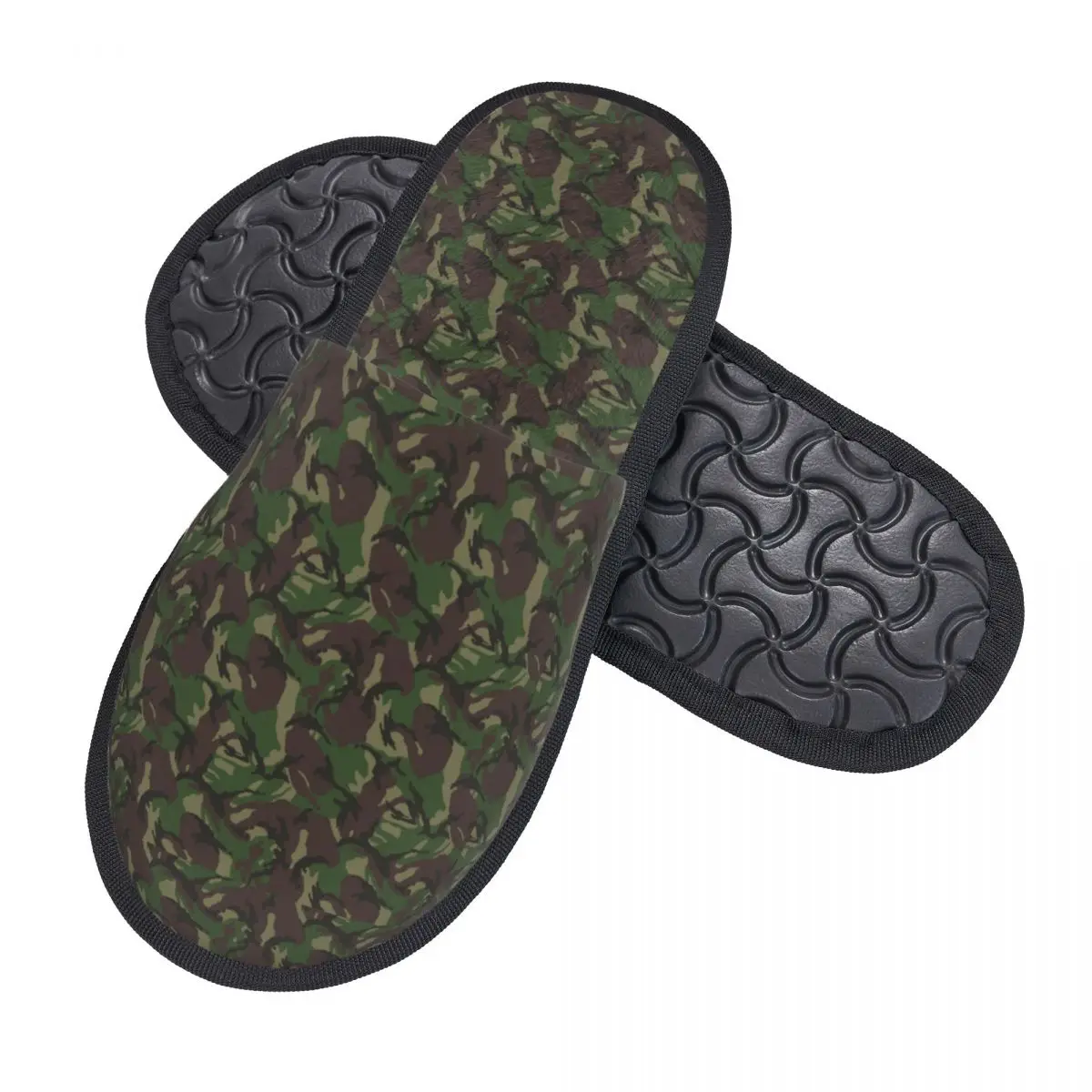 Custom British DPM Camo House Slippers Women Cozy Memory Foam Military Army Camouflage Slip On Bedroom Slipper Shoes