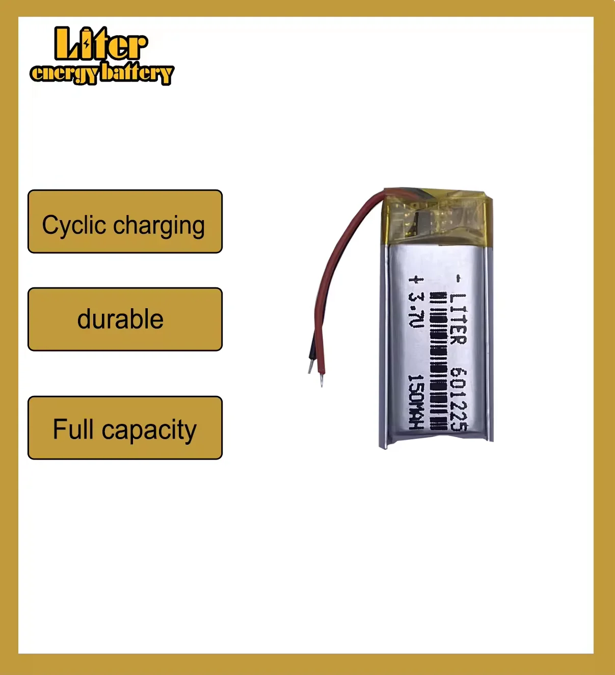 3,7V 150mah 601225   Bateria de íon de lítio de polímero Li-ion para mp4 mp5 modelo de bateria brinquedo bateria móvel