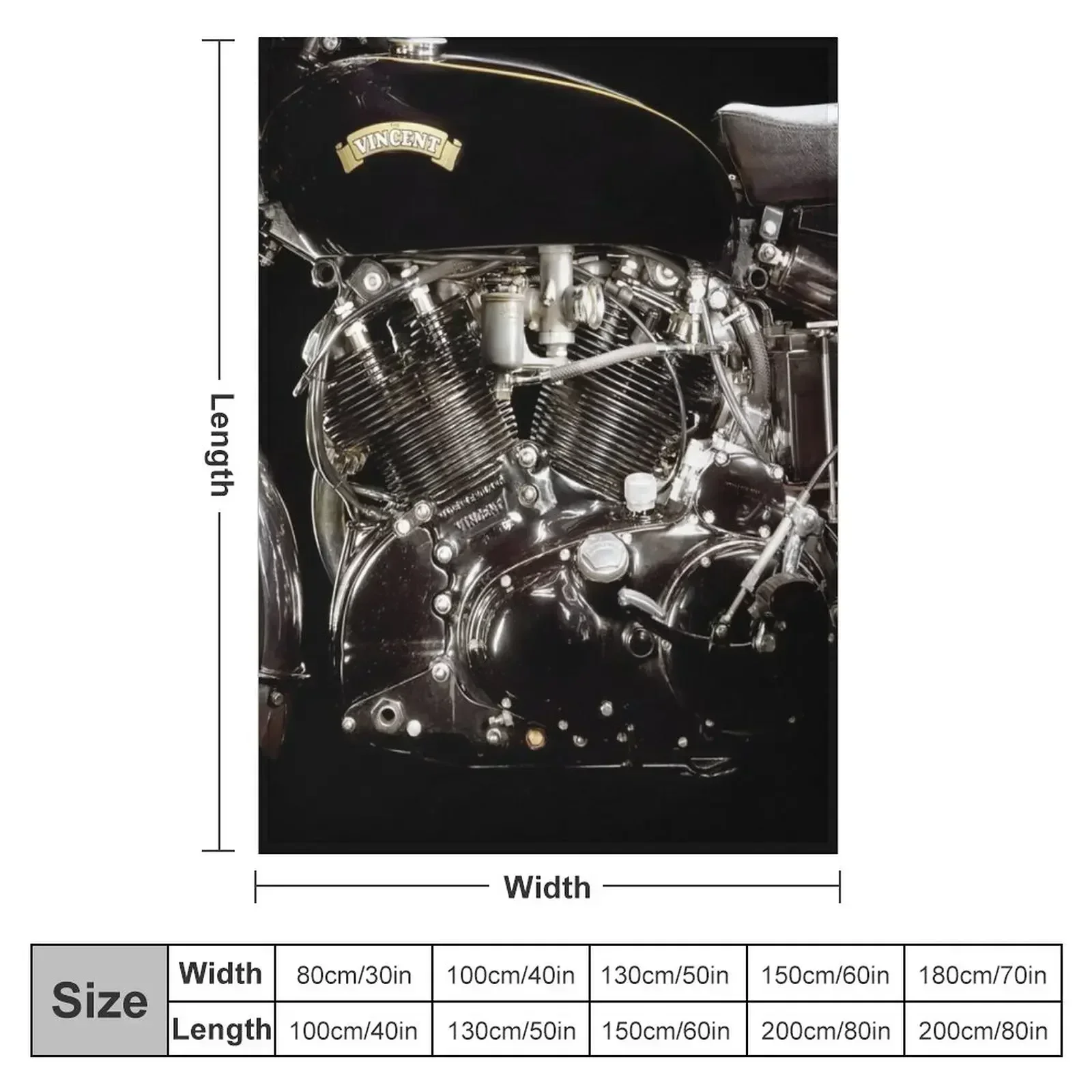 Vincent Black Shadow Engine Throw Blanket warm winter decorative Bed covers Decorative Sofas Sofas anime Blankets