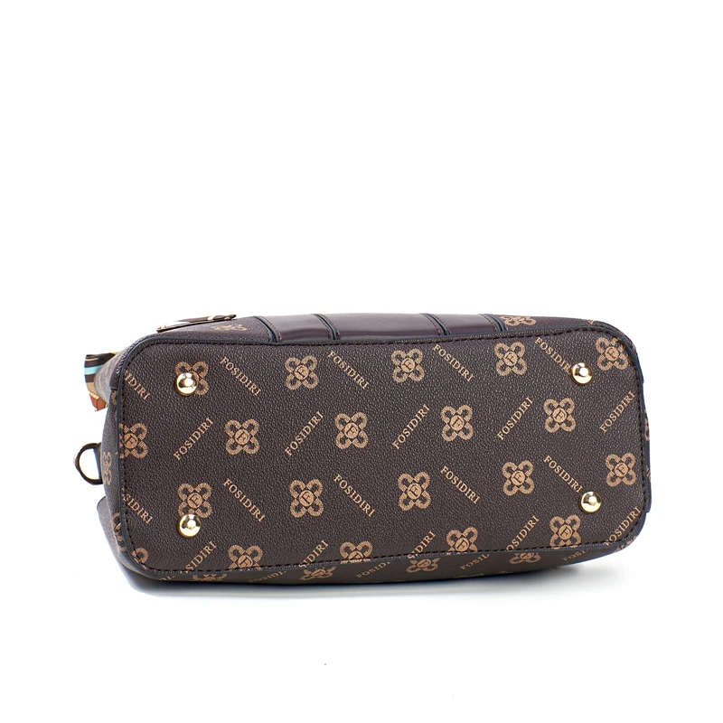High fashion fashion color match color women\'s handbag, western style vintage print all shoulder crossbody bag