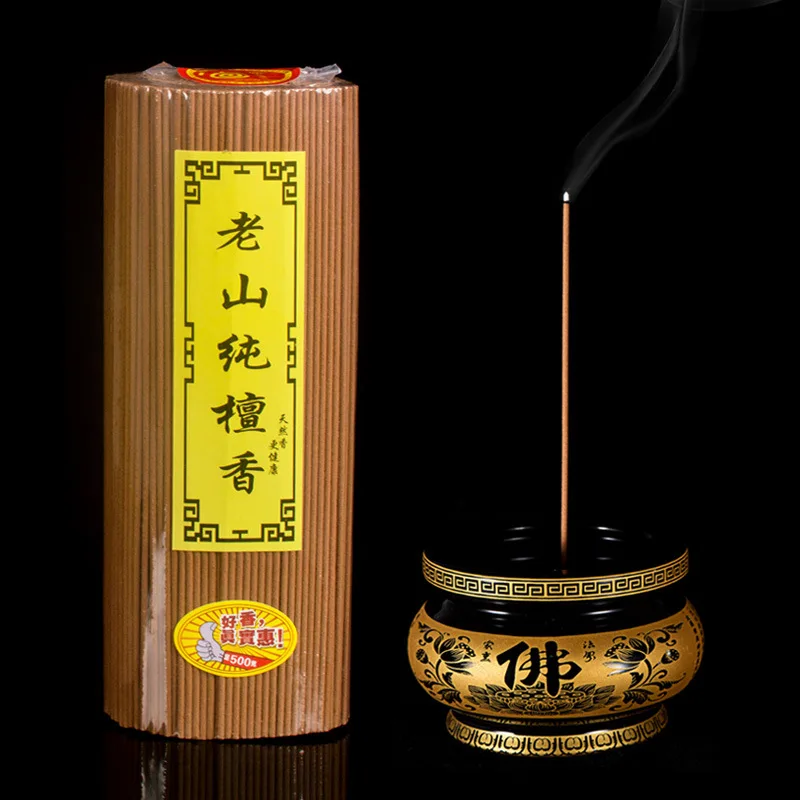 500g Sandalwood Incense Sticks 100% Pure Natural Stick Incense for Buddhist Yoga Sea Breeze Incense Purifying Air Deodorization