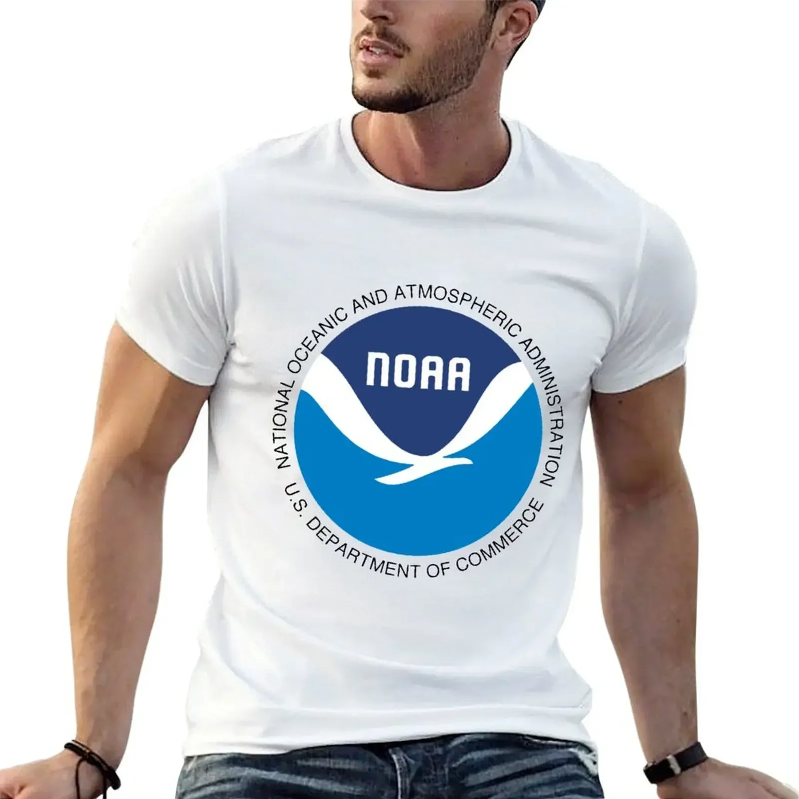 National Oceanic and Atmospheric Administration Logo T-Shirt anime t shirts tops men t shirts high quality