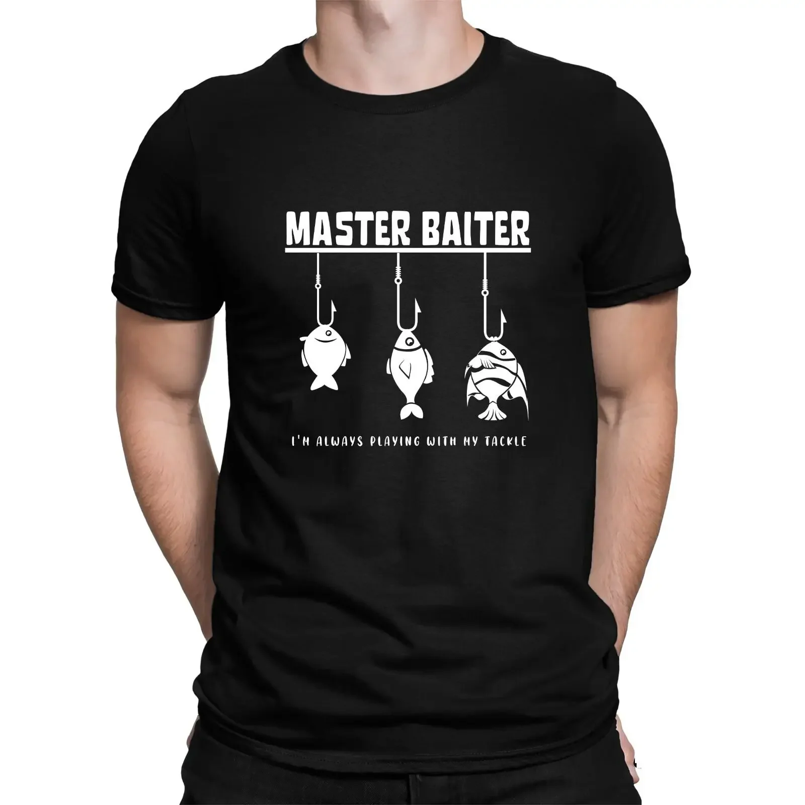 Master Baiter Fishing T shirt Funny Fisherman Fish Angler Angling Uncle Dad vintage Washed Stylish Casual Top For Everyday Wear