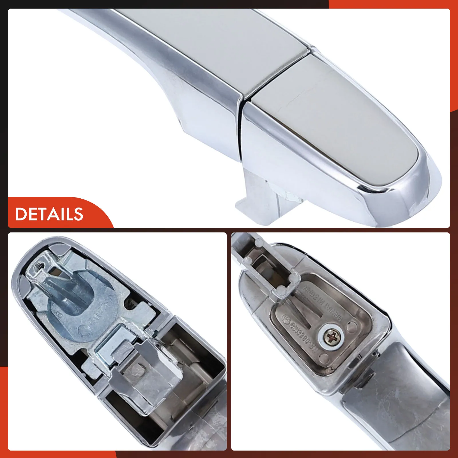 A-Premium 2Pcs Front Side Chrome Exterior Door Handle with Keyhole for Pontiac G8 2008-2009