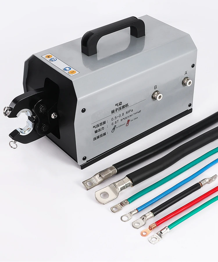 SA-60L Portable Pneumatic Interchangeable Wire Terminal Tube Cable Lug Crimping Machine