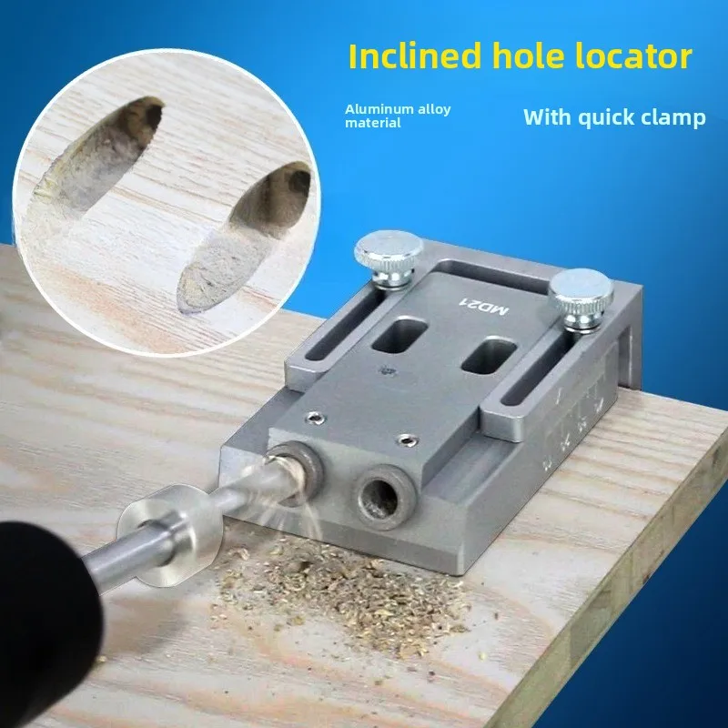 Youmu Woodworking Oblique Hole, Quick Clamping Oblique Hole Positioner, Furniture Hole Punch 9mm Woodworking DIY Tool