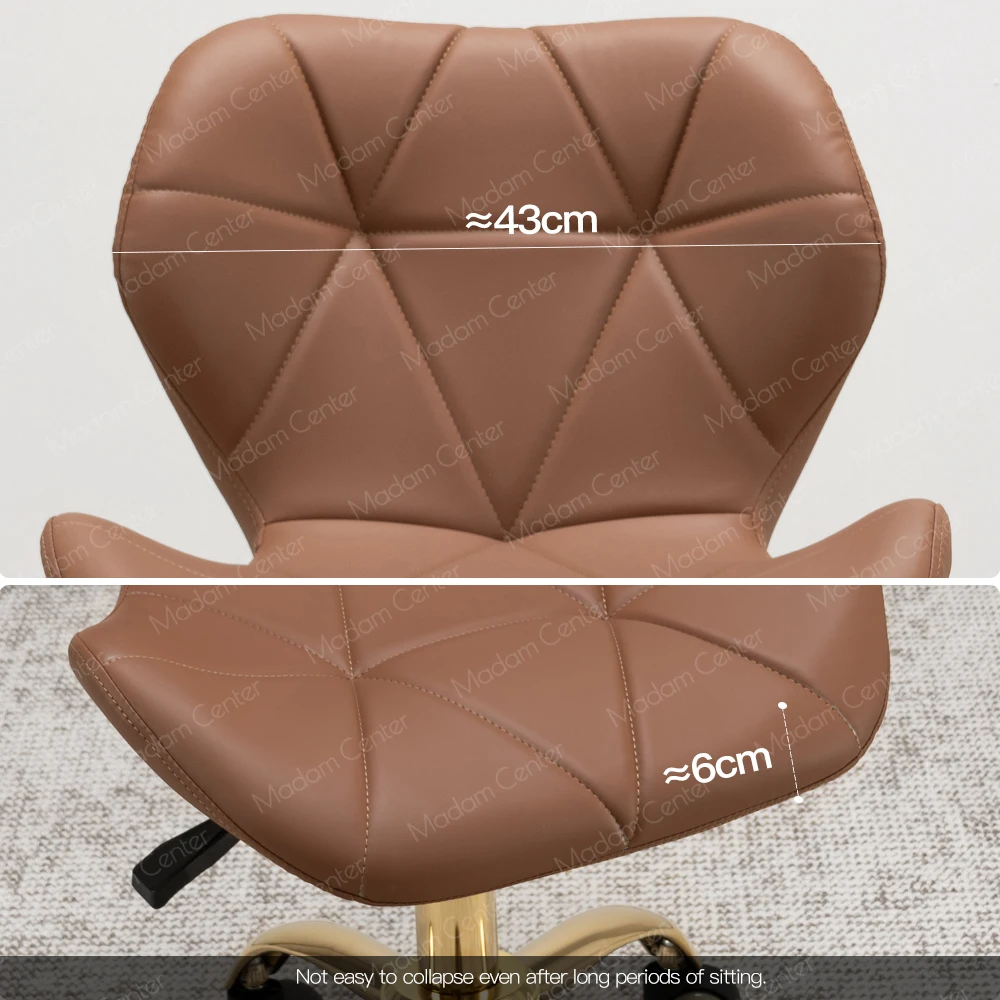 Rosa Salonhocker mit rollenden Rädern, Sattel-Waschtisch-Zahnstuhl, Nail Tech-Friseurstuhl