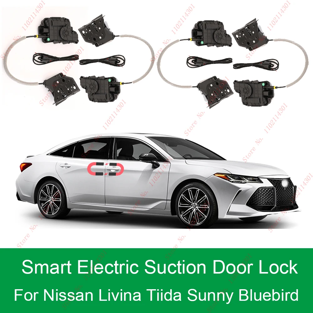 Smart Auto Electric Suction Door Lock for Nissan Livina Tiida Sunny Bluebir Automatic Soft Close Door Super Silence Vehicle Door