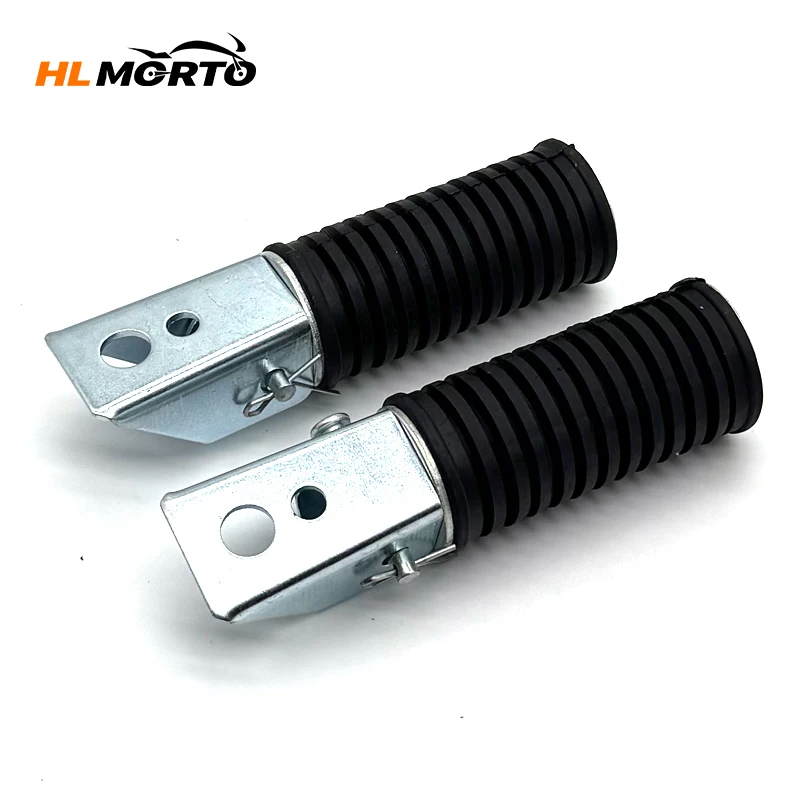 1 paar Motorrad Hinten Fußstützen Fußrasten Für Suzuki GS125 GN125 ATV Motocross Motorrad Zubehör Pedale Silber farbe
