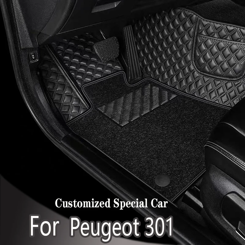 

Car Floor Mats For Peugeot 301 2014 2015 2016 2017 2018 Custom Auto Foot Pads Automobile Carpet Cover Interior Accessories