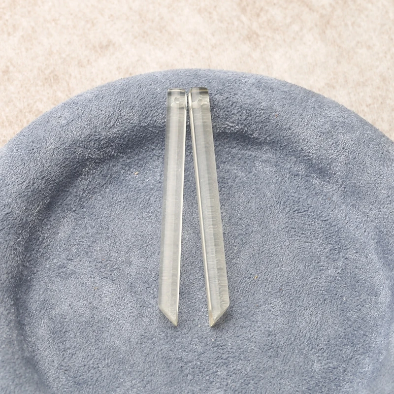 

Полудрагоценные чистые кварцевые длинные серьги, бусины для изготовления ювелирных изделий, женские аксессуары, ювелирные бусины 56x4x4 мм, 5,1 г