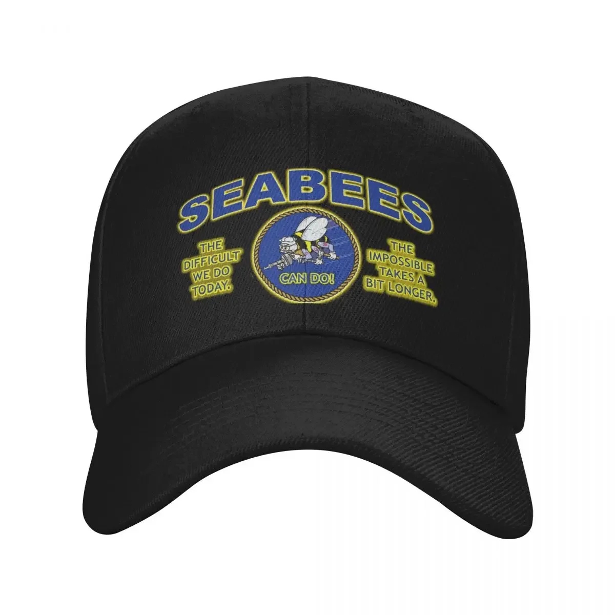 

THE DIFFICULT WE DO TODAY - SEABEES Baseball Cap Designer Hat luxury woman cap hats for men For Women 2025 Men's