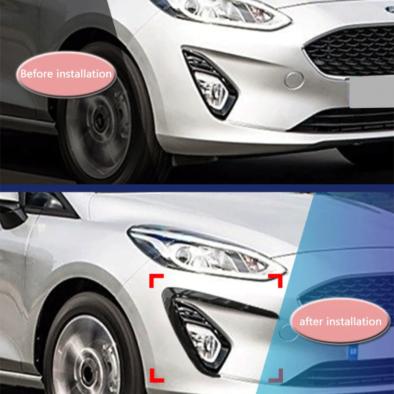 1Pair Black Headlight Eyebrow Eyelid Lamp Trim Accessories For BMW F20 F21 1 Series 116i 118i 120i 125i M135i M140i 2015‑2019