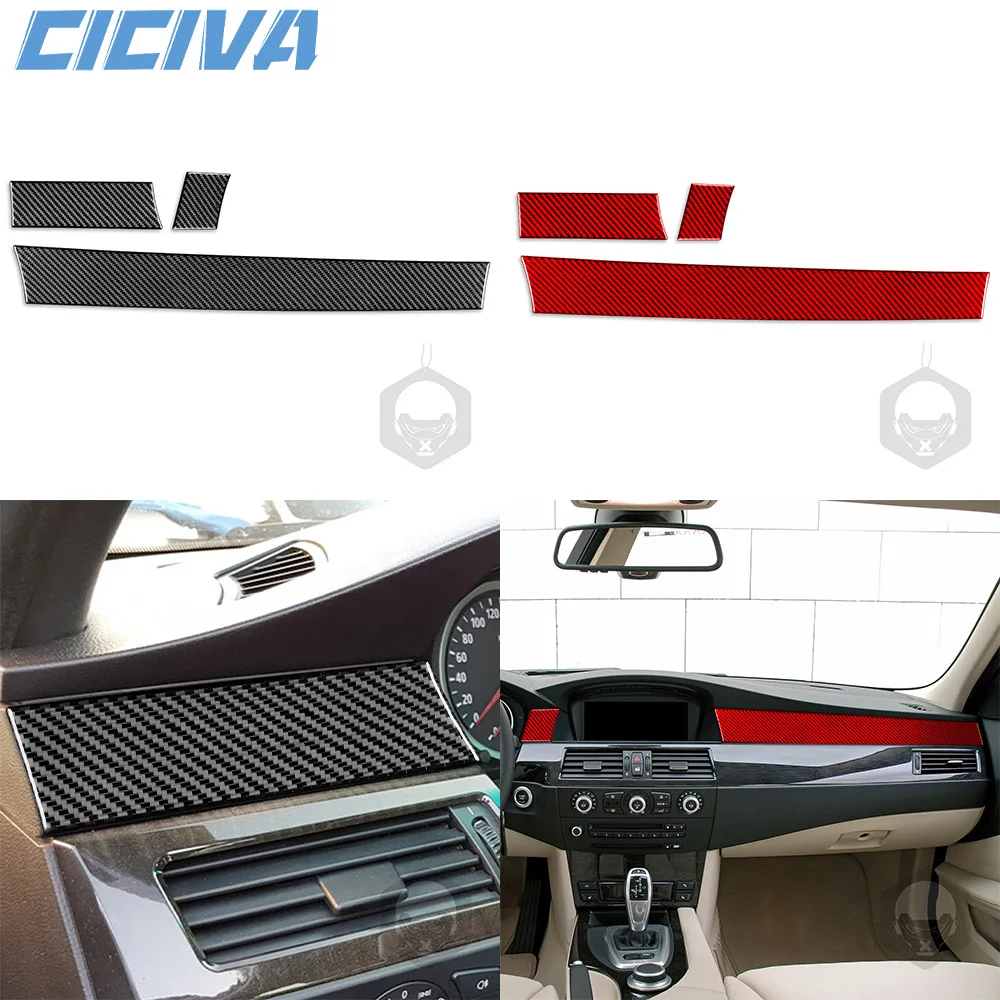 

For BMW 5 Series E60 2004-2010 Carbon Fiber Instrument centre Panel Decoration strip Car inside Trim Accessories Sticker