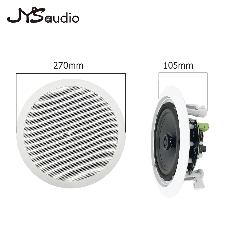 Teto de bluetooth 8 polegada alto-falante 2*40w poderoso áudio estéreo de alta fidelidade embutido classe d amplificador sistema de som do teatro em casa chifre presentes