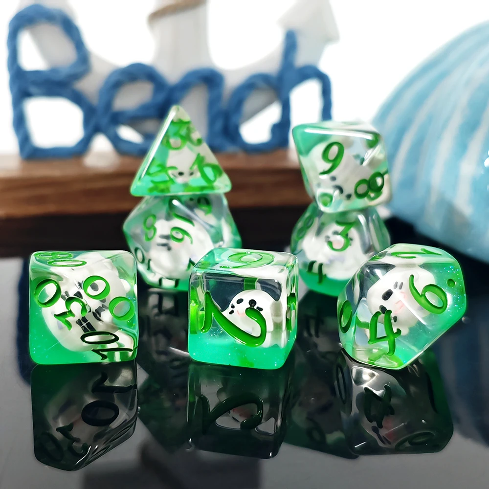 7-pcs-set-conjunto-de-dados-tema-leao-marinho-conjunto-de-dados-de-resina-para-dnd-mtg-rp-jogos-de-tabuleiro-dados-poliedricos-rpg-conjunto-de-dados-jogos-de-mesa