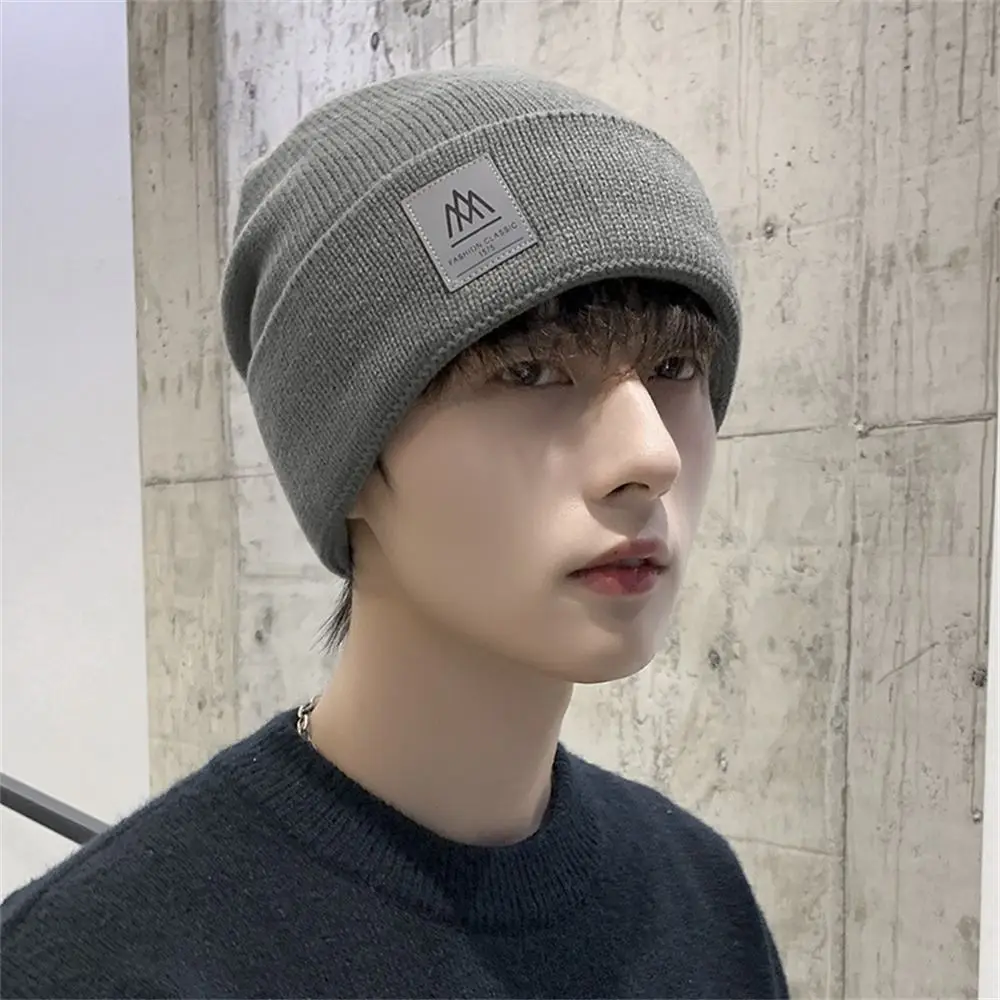 Casual Warm Knitted Hat Coldproof Windproof Bonnet Caps Versatile Ear Protection for Women Men