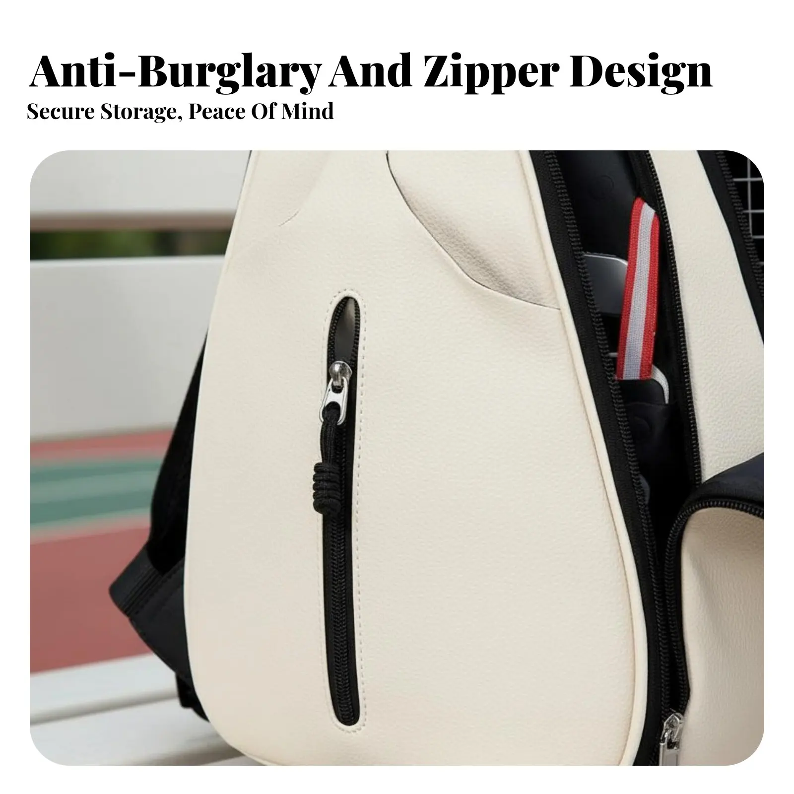 

Racket Sport Shoulder Bag Large Capacity Crossbody Racket Bag Crossbody Racket Sport Backpack Padded Compartment Pickleball
