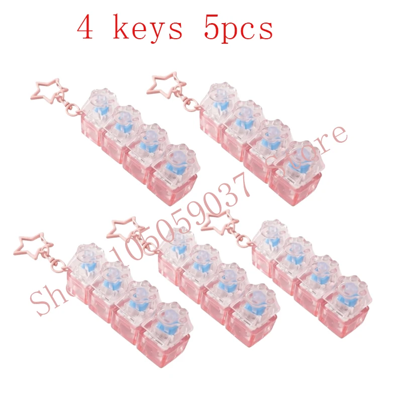 New LED keyboard keychain fingertip gyro crystal clicker pressure reducing sensory toy adult children keyboard keychain decompre