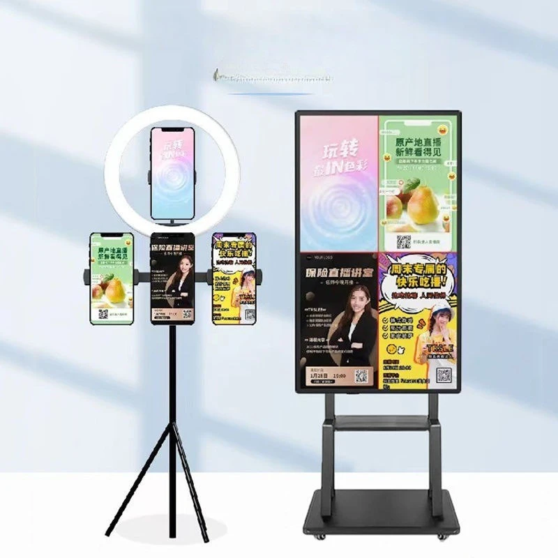 Tela grande de transmissão ao vivo, máquina multifuncional de ensino anti-controle, teleprompter interativo de transmissão ao vivo, tela de exibição