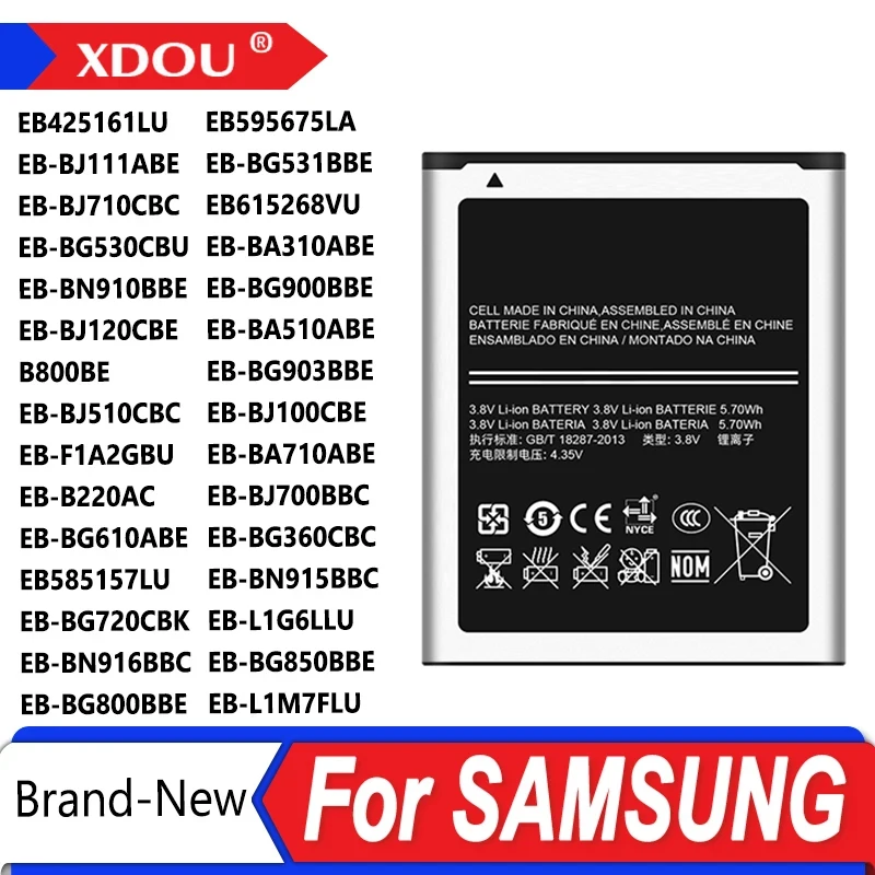 Brand New Battery For Samsung Galaxy S3 S5 S4 J7 J5 A7 A5 A3 Note 1/2/3 Note 4 Grand Prime J3 S7560  G361 N9150  S5 mini