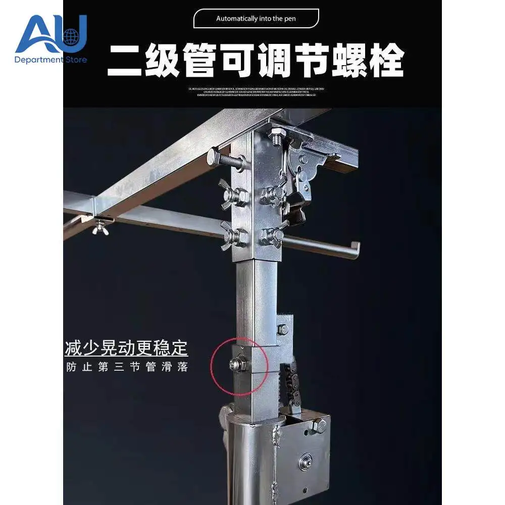3.7M Gypsum Board Eternit Board Wooden Ceiling Panel Support Frame Lifting Platform Hand-Cranked Stainless Steel Hoist Support