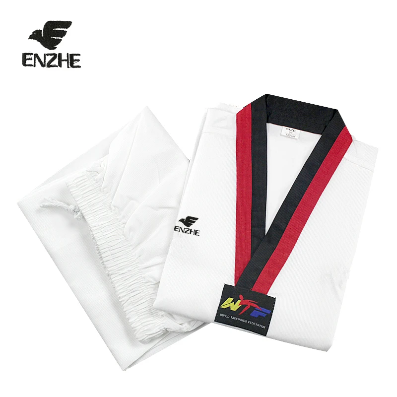 

GINGPAI Kids Adults Men Women TaeKwondo White Dobok Karate Kung Fu MMA Kickboxing Uniforms Competition Training Cotton Uniform