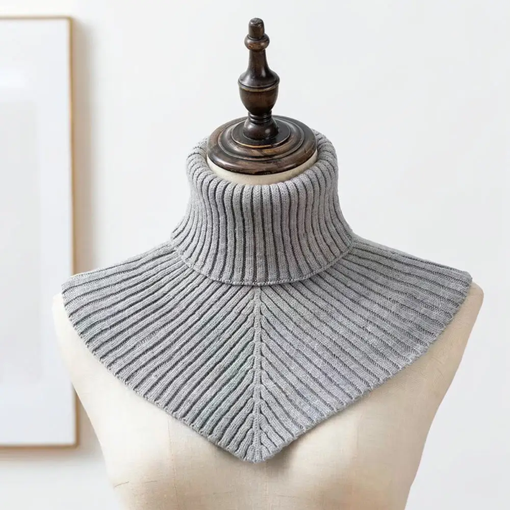 For For Linxind Dan Knit Turtleneck Shoulder Warmer Women Winter Scarf V Neck Decorative Fake Collar Fashion Warm Accessory