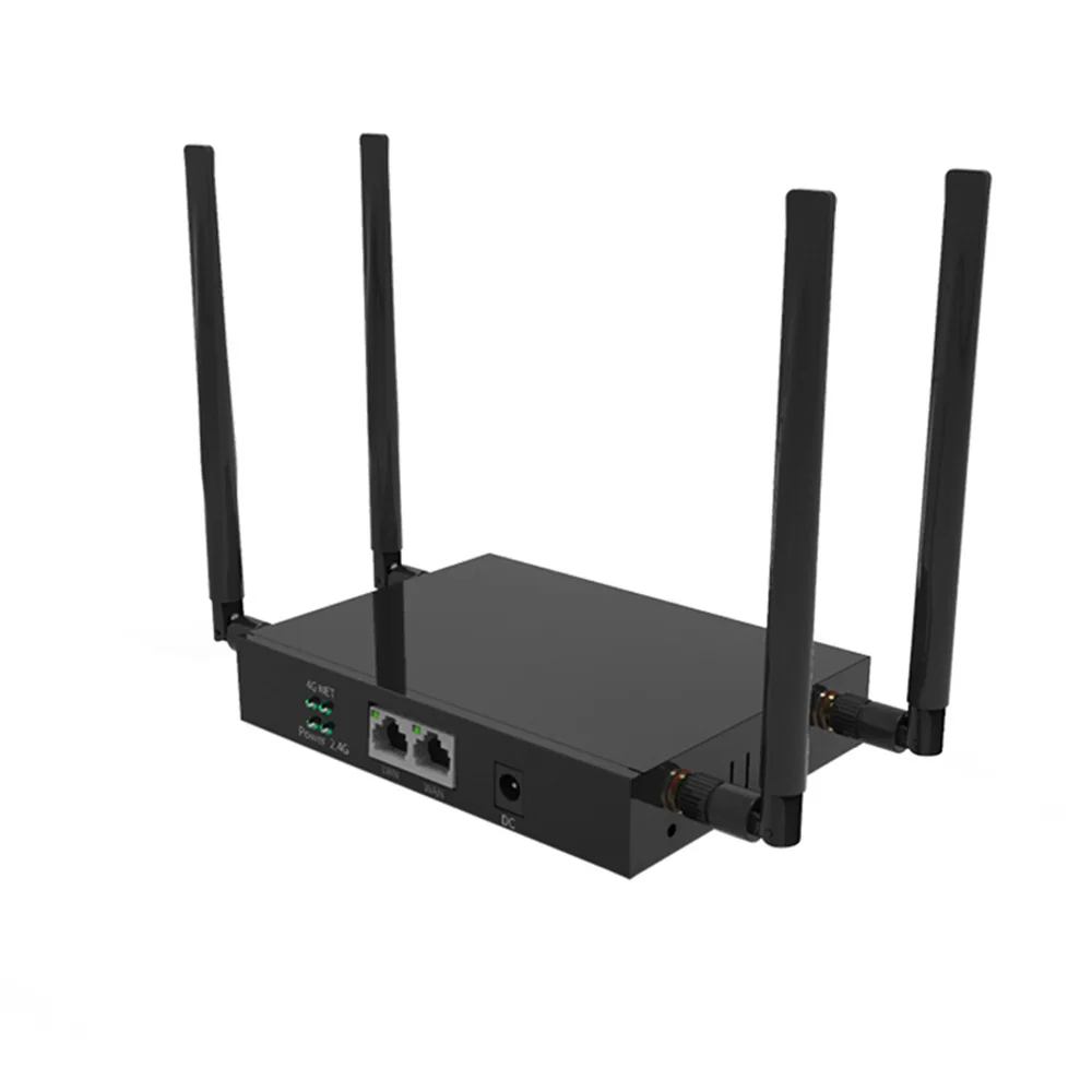 Openwrt-Controle Inteligente de Fluxo Roteador Wi-Fi, Cartão SIM, RS232, RS485, WAN, LAN 9-36V DTU, Roteador 4G LTE, 300Mbps