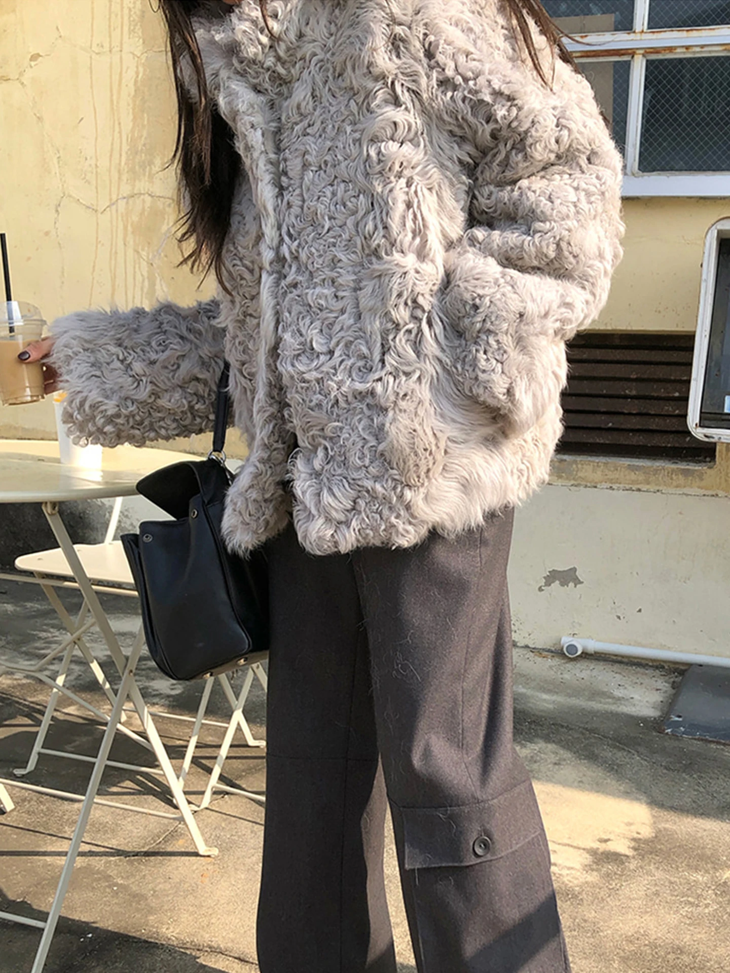 

Женская зимняя теплая куртка из искусственного меха с воротником-стойкой, утолщенная, из полиэстера, простой дизайн