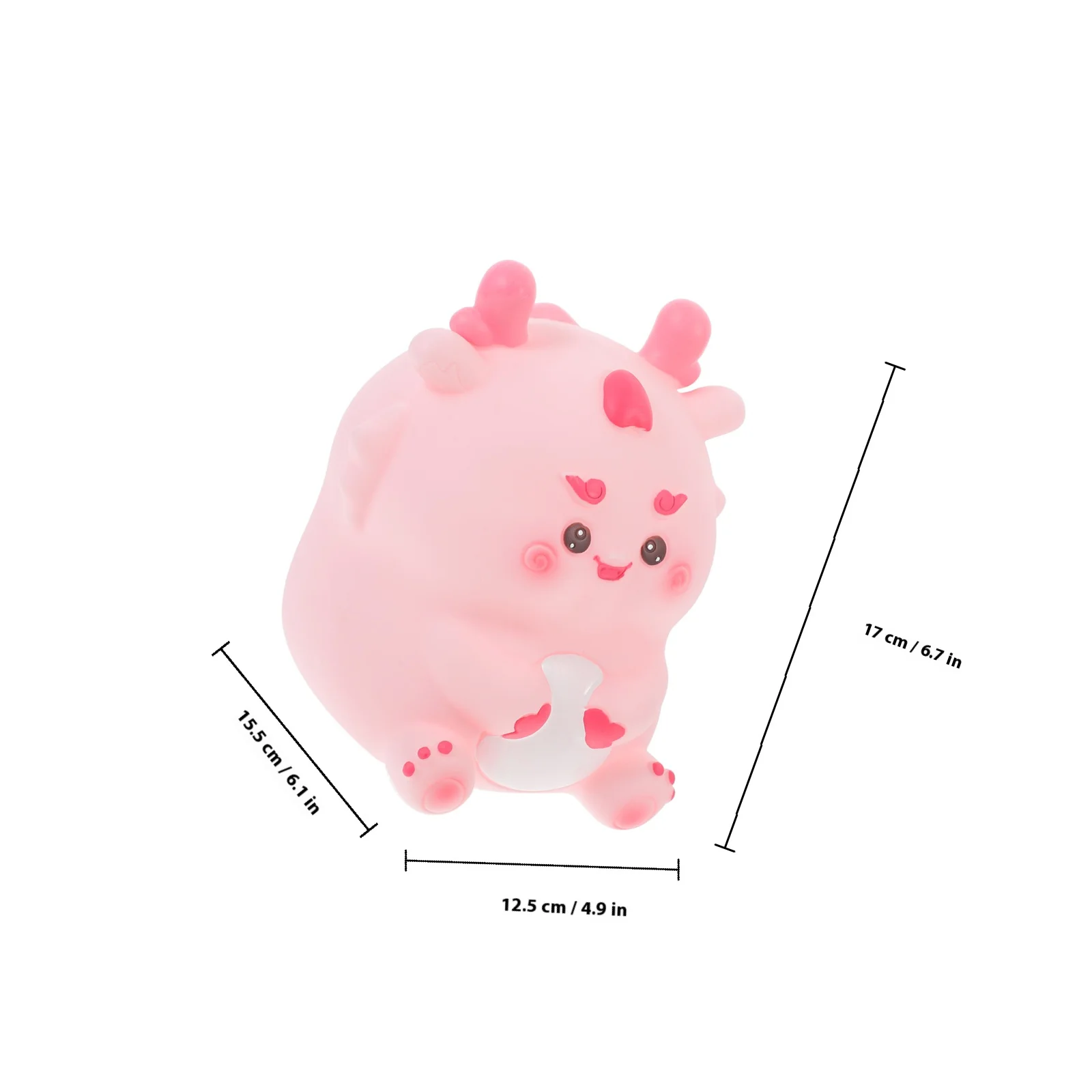 Vinyl Dragon Shaped Piggy Bank Cute Coin Bank for Kids with Flat Base Stable Desktop Placement Large Capacity Money Storage Pot