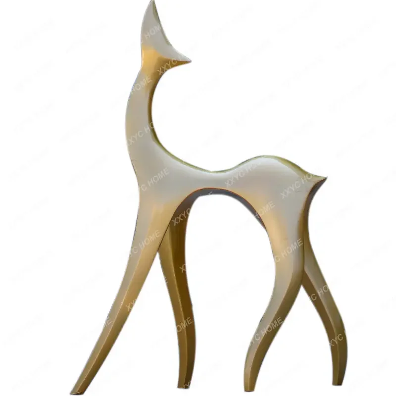 

Скульптура оленя Sika, декоративное украшение с имитацией медного оленя для улицы, двора, ландшафта, сообщества, газона