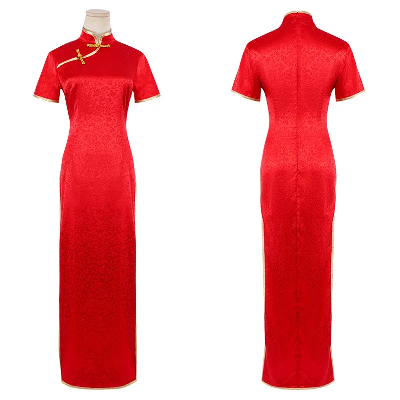 Rotes Qipao Cosplay Kostüm für Frauen Halloween Par ED Sle Chain Saw Man Thema Chinesische traditionelle Kleidung Fem Faion