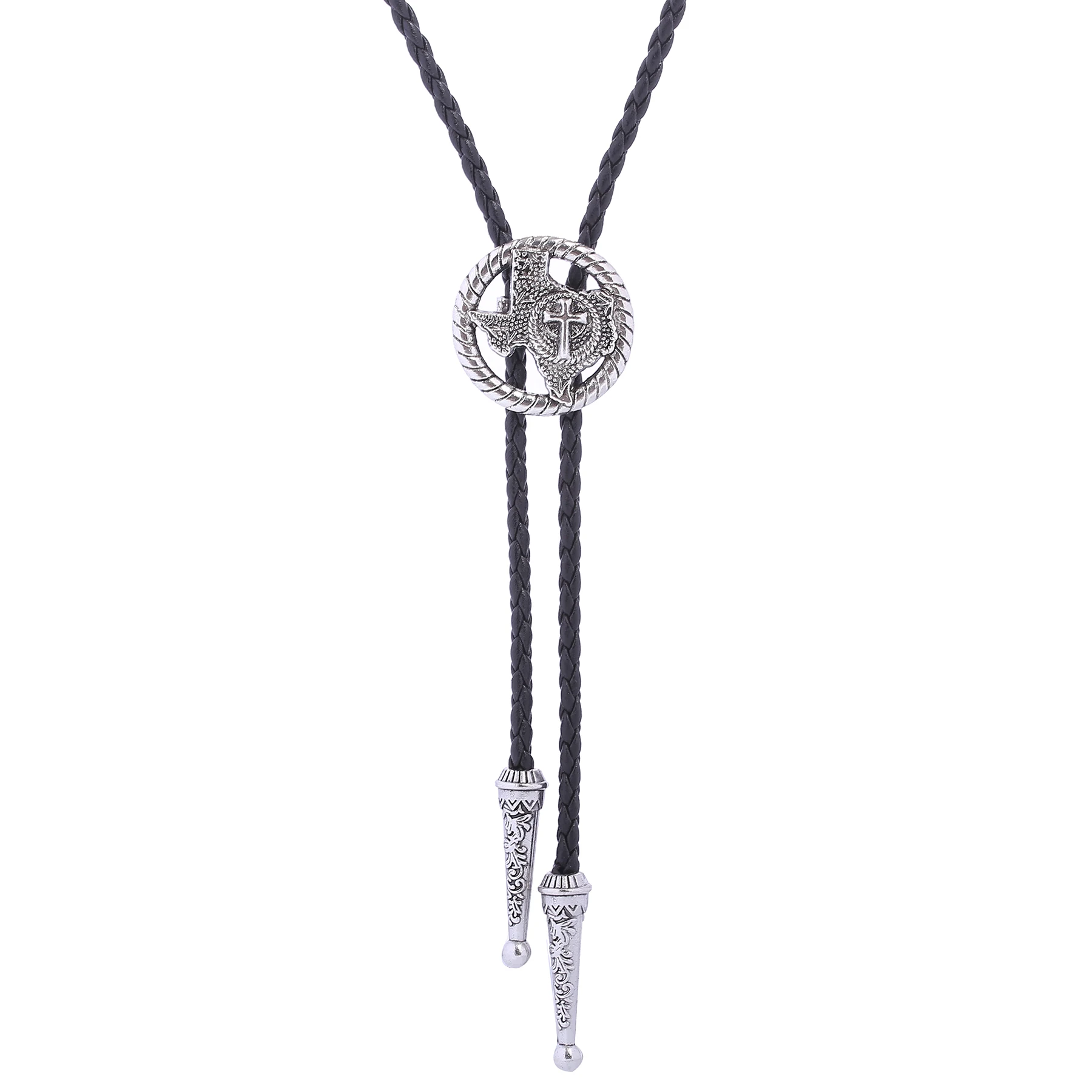 Nowa retro Texas mapa cross bolo krawat