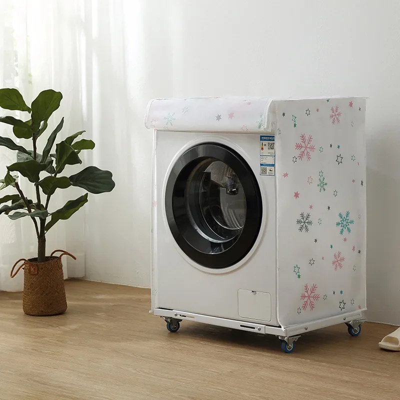 Drum Washing Machine Cover Dust Cover Clean Washing Case Cute Cartoon Dryer Cover For Washing Machine Household Goods