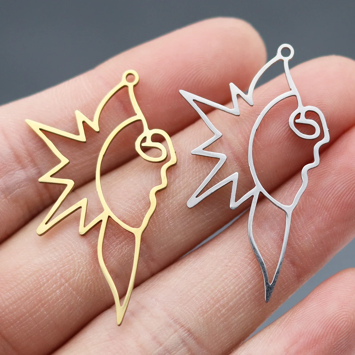 3pcs Bohemian Moon Sun Face Pendants Stainless Steel Minimalist Jewelry Making Accessories Valentine Gift Charms