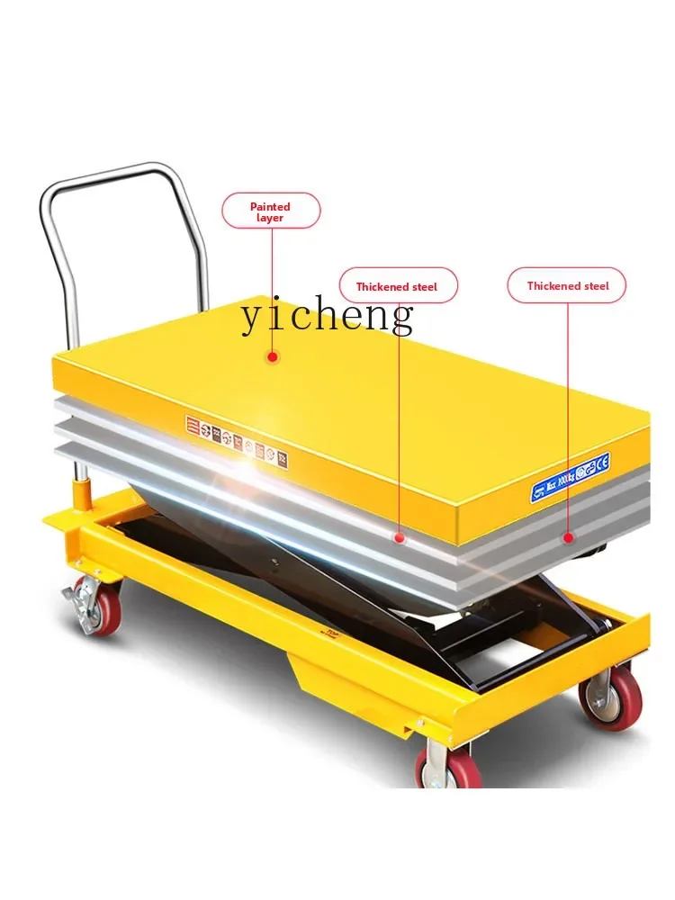 

Electric Hydraulic Lifting Platform Car Raising Shear Fork Mobile Small Lift Flat Board Car Mold Handler