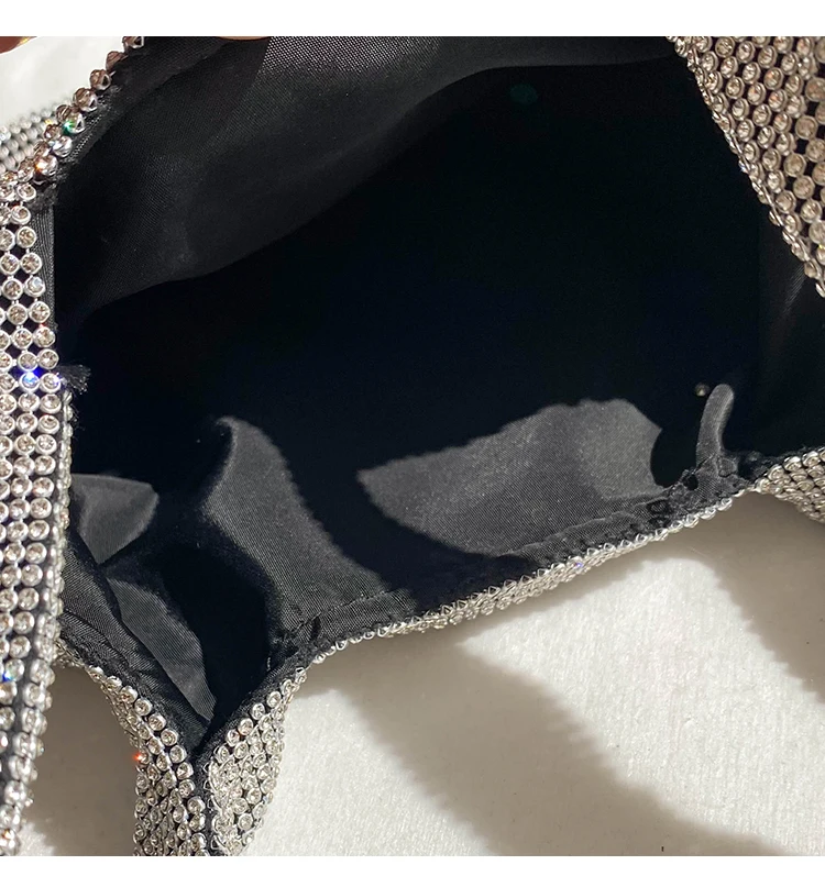 Glitter Shiny Rhinestones Diamond Women\'s Handbag Luxury Bling Fashion Evening Bag Wedding Party Clutch Purse Shoulder Bag