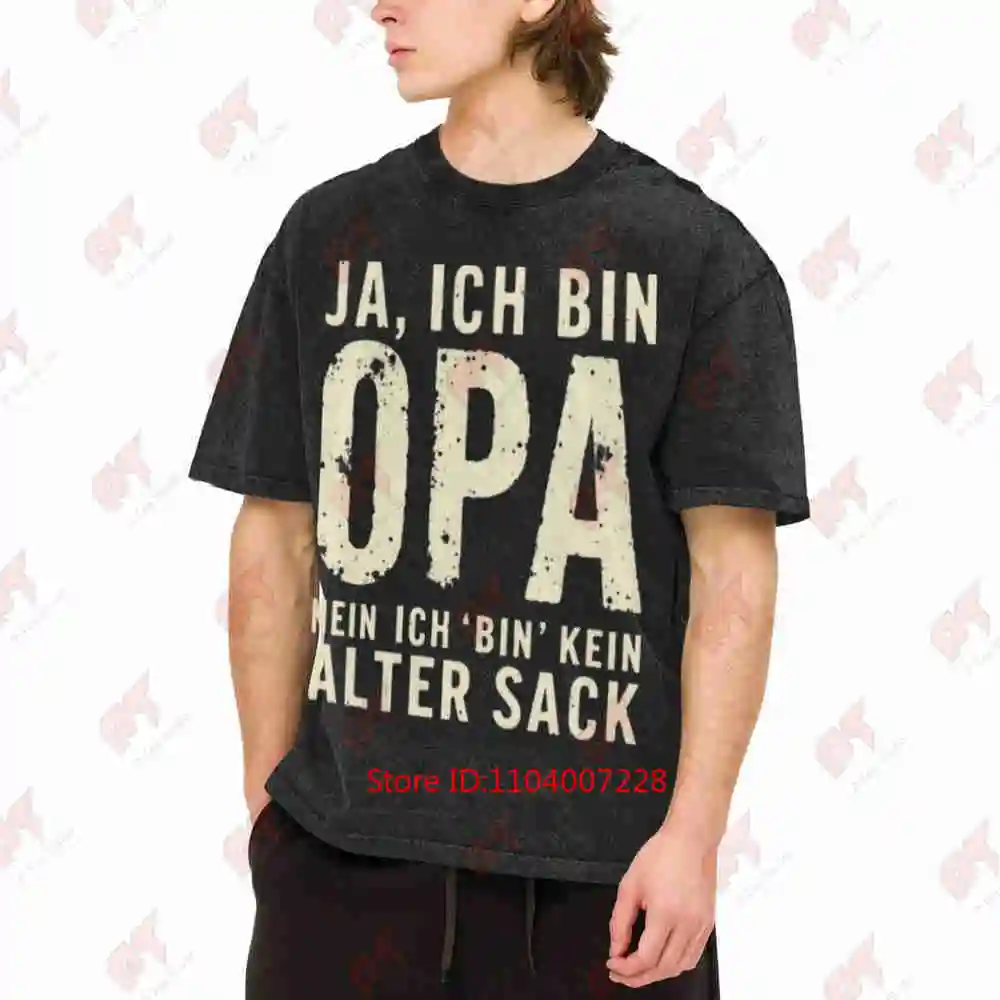 Ich Bin Opa German Grandpa Vintage Washed Tee Pure Cotton T-Shirt