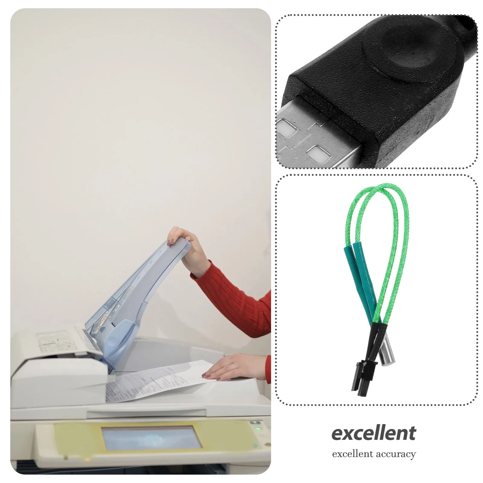 

3D Printer Heater 24V 65W High Power Heating Cartridge Durable Silicone Rubber ABS Hotend Sensor Replacement 3D Printer Supplies